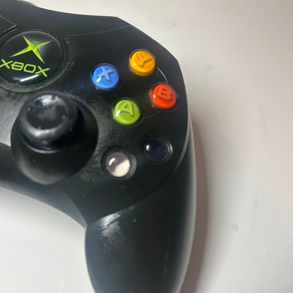 Original Xbox OEM Controller S Type X08-69873 w/ Breakaway Cable - Black - Picture 2 of 5